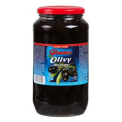 Giana Hiszpańskie oliwki czarne bez pestki w słonej zalewie 935ml