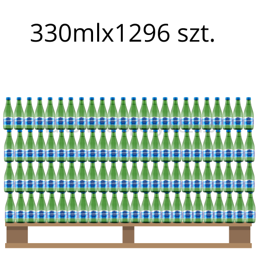 Woda Ustronianka Szkło Gazowana 330Ml x1296szt. Szkło (Paleta)