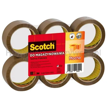 Taśma Pakowa Scotch® Do Magazynowania, Mocna, Brązowa, 50Mm X 66M, 6 Szt.