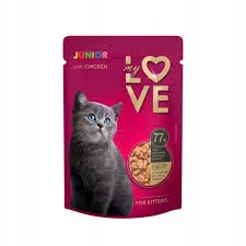 My Love Pełnowartościowa karma w saszetkach dla kociąt z kurczakiem 85 g