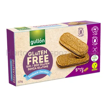 Gullón Bezglutenowe Ciasteczka Wypełnione Kremem Czekoladowym 225 G