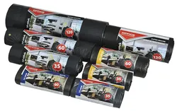 Worki na śmieci domowe OFFICE PRODUCTS, super mocne (LDPE), 120l, 10szt., czarne