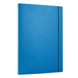 Teczka Z Gumką Office Products, Pp, A4/15, 3-Skrz., Niebieska