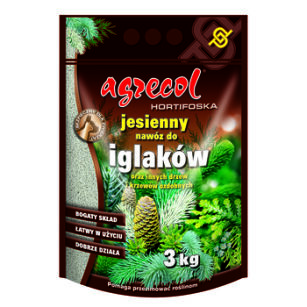 Hortifoska, Jesienny nawóz do iglaków oraz innych drzew i krzewów ozdobnych 3kg Agrecol