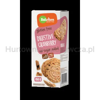 Balviten Herbatniki owsiane z żurawiną bez dodatku cukru 150g. Produkt bezglutenowy