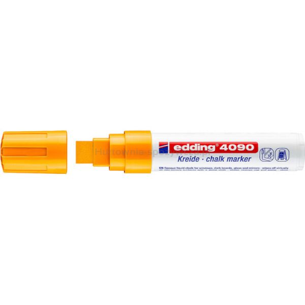 Marker kredowy e-4090 EDDING, 4-15 mm, pomarańczowy neonowy