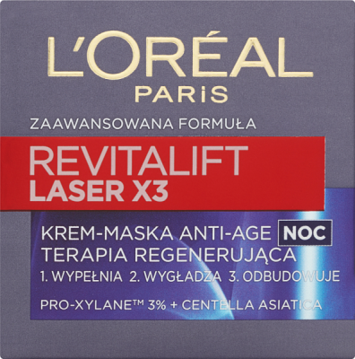 L’Oréal Paris Revitalift Laser X3 Krem Anti-Aging O PotróJan Niezbędnyym Działaniu Na Noc 50 Ml