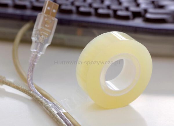 Taśma biurowa SCOTCH® (550), 19mm, 33m, w folii, 8szt., transparentna - 5