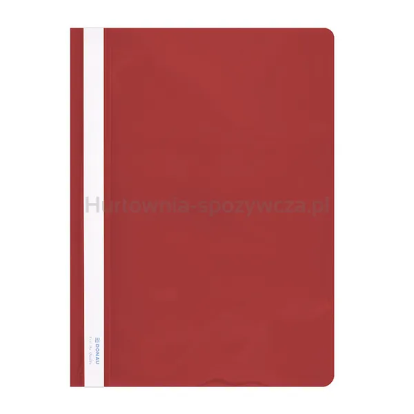 Donau Skoroszyt Pvc, A4, Twardy, 150/160Mikr., Czerwony 