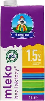 Łowicz Mleko UHT Bez Laktozy 1,5% 1L