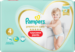 Pampers Premium Care Pants, Rozmiar 4, 38 Pieluchomajtek