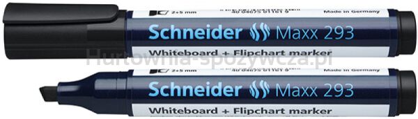 Schneider Marker do tablic Maxx 293, ścięty, 2-5mm, czarny