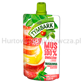 Tymbark Mus 100% Truskawka Jabłko Banan Marchew 120 G