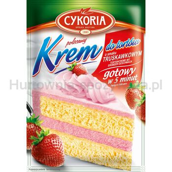 Cykoria Krem Do Tortów O Smaku Truskawkowym 100G 