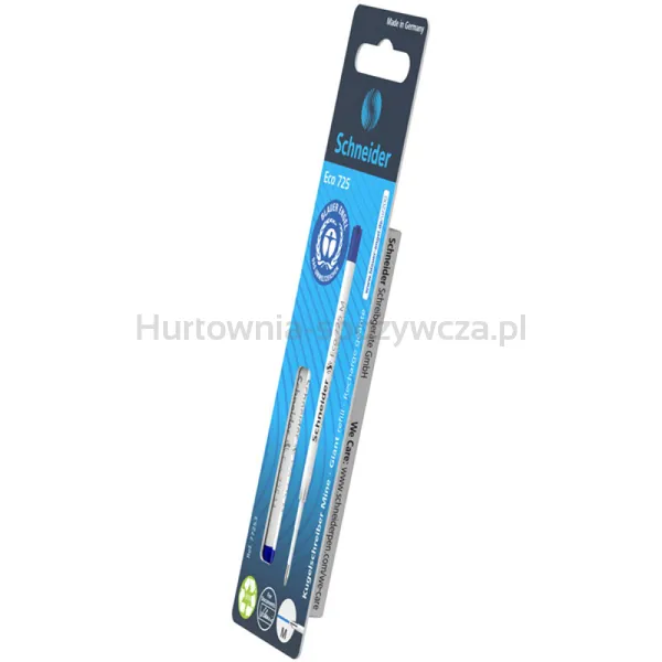 Wkład eco 725 do długopisu SCHNEIDER, M, 2 szt., blister, niebieski