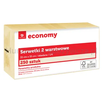 TG Economy Serwetka 33x33 cm, 2 warstwowa szan 250 sztuk