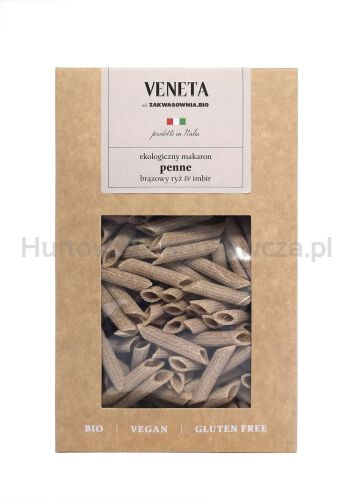 Makaron (Ryżowy Razowy Z Imbirem) Penne Bezglutenowy Bio 250 G - Veneta [BIO]