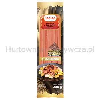 Tao tao Makaron Ryżowy Wstążka Z Dodatkiem Czerwonego Ryżu 200G