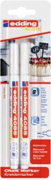 Edding Marker kredowy e-4085 1-2 mm, blister, 2 szt., biały 