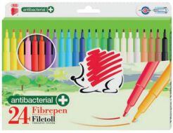 Flamastry Ico 300 Fibre Pen, Antybakteryjne, 24 Szt., Zawieszka, Mix Kolorów