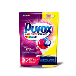 Purox Anit Fleck Formel Color 22 dwukomorowe kapsułki do prania