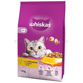 Whiskas 1+ Sucha Karma Z Kurczakiem 1,4 Kg