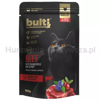 Bulti saszetka 100g wołowina z żurawiną i kocimiętką