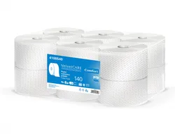 Papier Toaletowy Celulozowy Velvet Professional Jumbo, 2-Warstwowy, 1120 Listków, 140M, 12Szt., Biały
