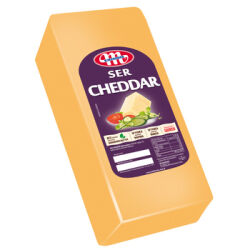 Mlekovita Ser Cheddar dojrzewający blok Około 2kg barwiony