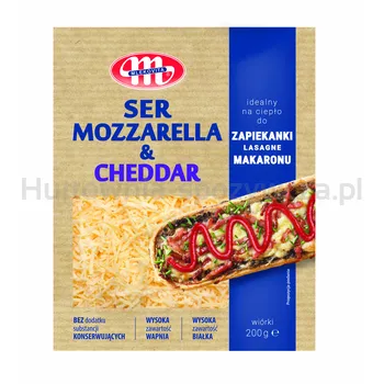 Mlekovita Ser mozzarella & cheddar wiórki 200g