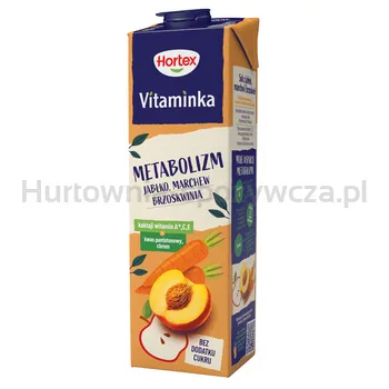 Hortex Vitaminka Metabolizm Sok Jabłko, Marchew, Brzoskwinia Karton 1L