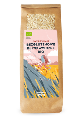 Płatki Owsiane Błyskawiczne Bezglutenowe Bio 500 G - Pięć Przemian [BIO]