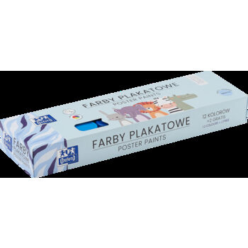 Farby plakatowe oxford kids 12+2 kolory