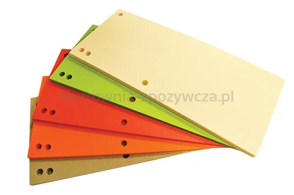 Office Products Przekładki Karton, 1/3 A4, 235X105Mm, 100Szt., Mix Kolorów