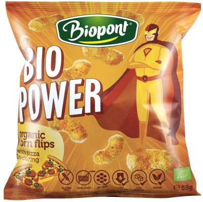 Chrupki Kukurydziane O Smaku Pizzy Bezglutenowe Bio 55 G - Biopont [BIO]