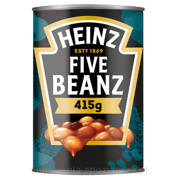 Heinz Five Beanz - 5 Rodzajów Fasoli W Sosie Pomidorowym 415G