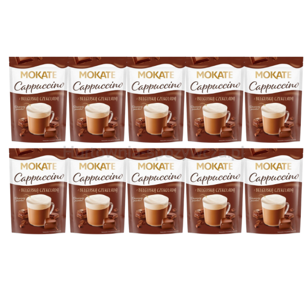 Mokate Cappuccino Z Belgijską Czekoladą 110G x 10 sztuk