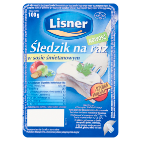 Lisner Śledzik Na Raz W Sosie Śmietanowym 100G