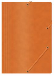 Office Products Teczka z gumką, preszpan, A4, 390gsm, 3-skrz., pomarańczowa 