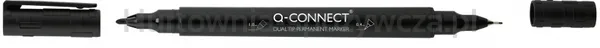 Marker do płyt CD/DVD Q-CONNECT, Dual, 0,4mm i 1 mm (linia), czarny