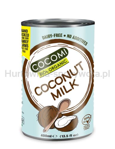 Coconut Milk - Napój Kokosowy Bez Gumy Guar (17 % Tłuszczu) Bio 400 Ml - Cocomi [BIO]