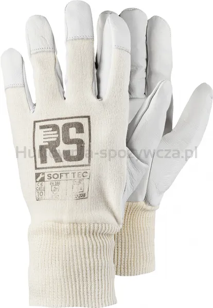 Rękawice Rs Soft Tec, Monterskie, Rozm.8, Białe