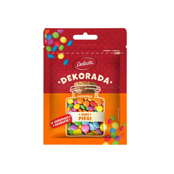 Delecta Decorada Kolorowe Mini Piegi 30g