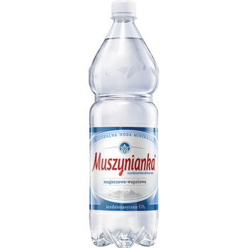 Woda Muszynianka mineralna gazowana, średnionasycona CO2 1,5l