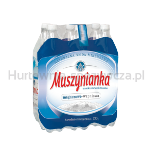 Woda Muszynianka Mineralna gazowana, średnionasycona CO2 1,5l