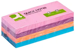 Q-Connect Bloczek samoprzylepny Rainbow, 38x51mm, 3x4x100 kart., mix kolorów 