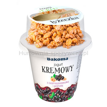 Bakoma Jogurt Kremowy Czarna Porzeczka Z Granolą 230G