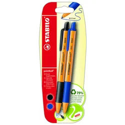 Stabilo Długopis Pointball 2Szt. Niebieski/Czarny