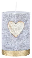 Świeca słupek DONAU HOME Golden Heart, 70x100mm, grafitowy - 2