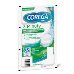 Corega 3 Min Tabletki Czyszczące Do Protez, 6 Tabletek